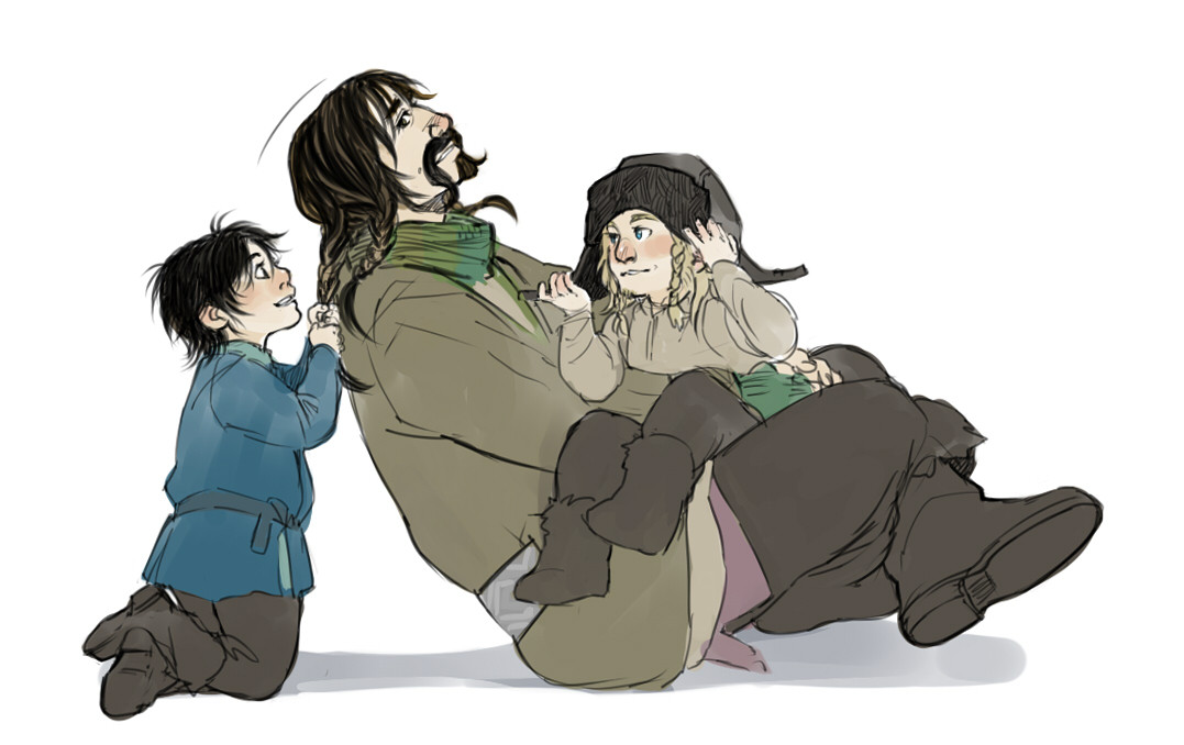 kaciart:  Bofur - Babysitter extraordinaire. Tells them scary stories that they enjoy