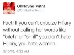 I don’t talk bad about Hillary Clinton I talk bad “too” Hillary Clinton&hellip;