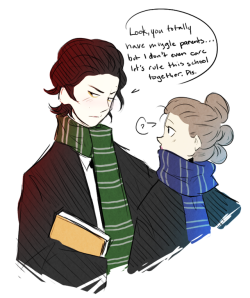 meagainsttheworldtoday:  Harry Potter + Star Wars Rey, he just wants to rule the school / world / galaxy with you pls. 