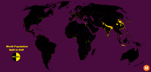 Half the World’s Population Lives in Just 1% of the Land
