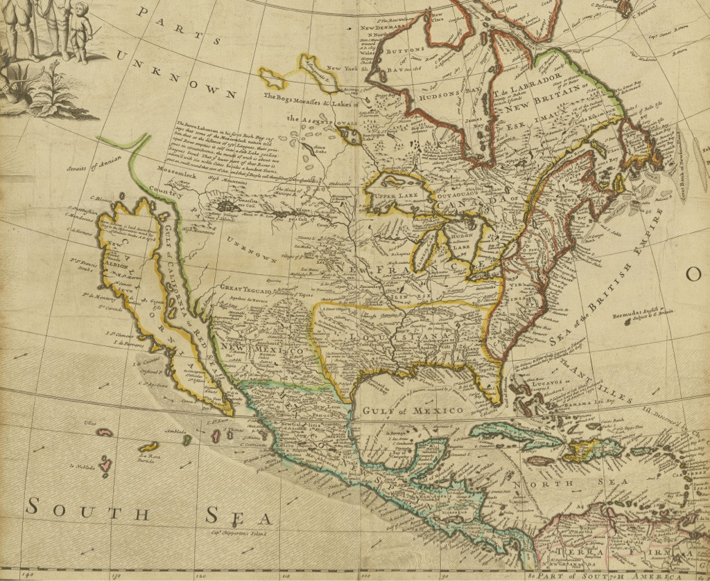 Early Maps Of North America Early Map Of North America Depicting California As... - Maps On The Web