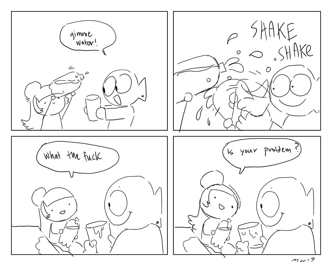 Forgot to post this little Twitter comic of me and @madisoup 
