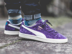 sweetsoles: Puma Clyde Premium - Sweet Grape/Whisper White - 2017 (by _timmysmalls) On sale! - find shops to buy → 