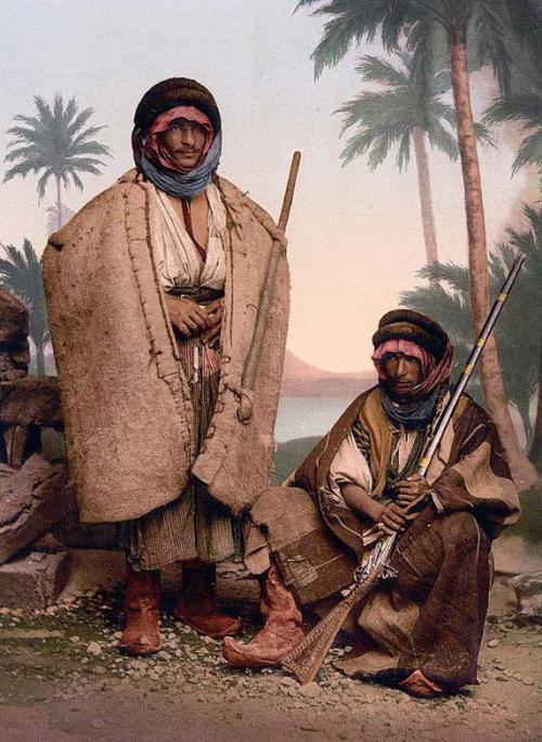 Bedouin shepherds, Syria, 1890 - 1900.