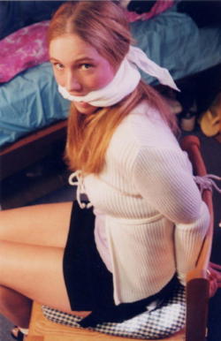 tiedgirlsarethebest:nowheretohide14: A set from the defunct site, SOS. Twenty year olds bound and gagged.   Yep. I liked SOS Bound. ‘Twas a good site.