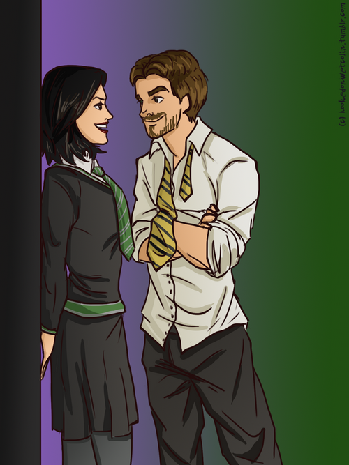 hookedonwetcolin:  ofwarlocksandgayness: Once Upon a OUAT x HP crossover  The OUAT Armada in Hogwarts ———— © hookedonwetcolin Do not remove the copyright or repost without permission.