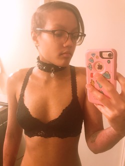 Porn Pics genderxfucked:Love this collar 😻🖤
