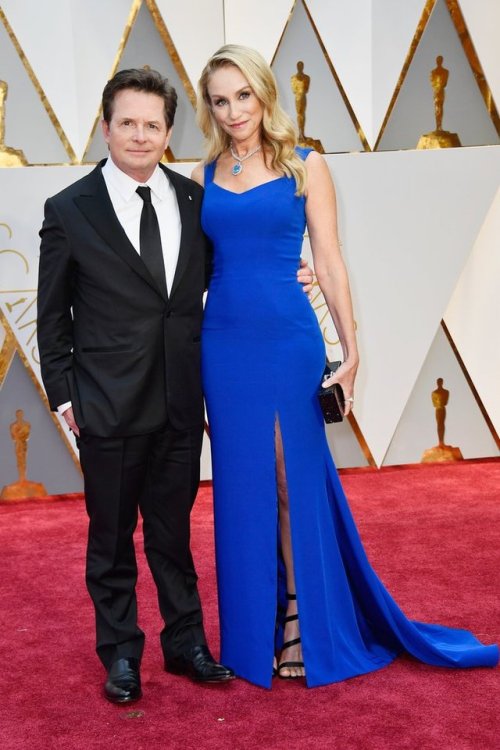 Michael J. Fox and Tracy Pollan. The Oscars 2017.