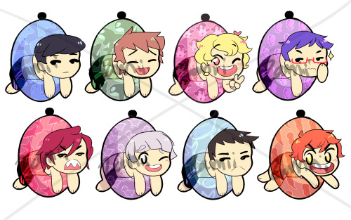 Free! Iwatobi Swim Club key chainsfinally finished these ; v ; ! gettem while they’re hot (and