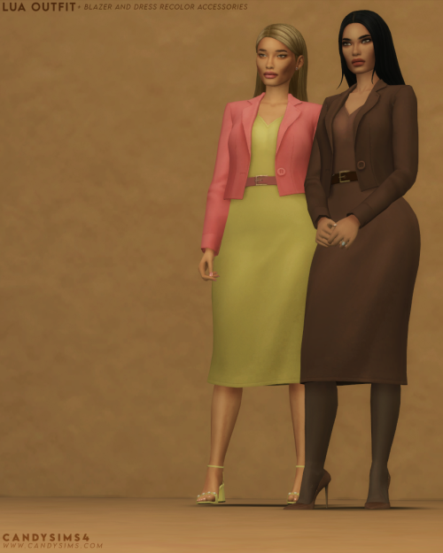 LUA OUTFIT | + blazer and dress recolor accsThis outfit combines a blazer and a dress, plus a rectan