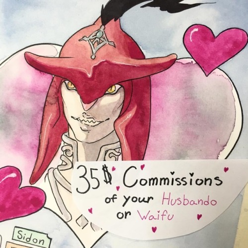 Doing special 35$ 6x8inch Watercolor Commissions of your Husbando or Waifu. Each one will have a cus