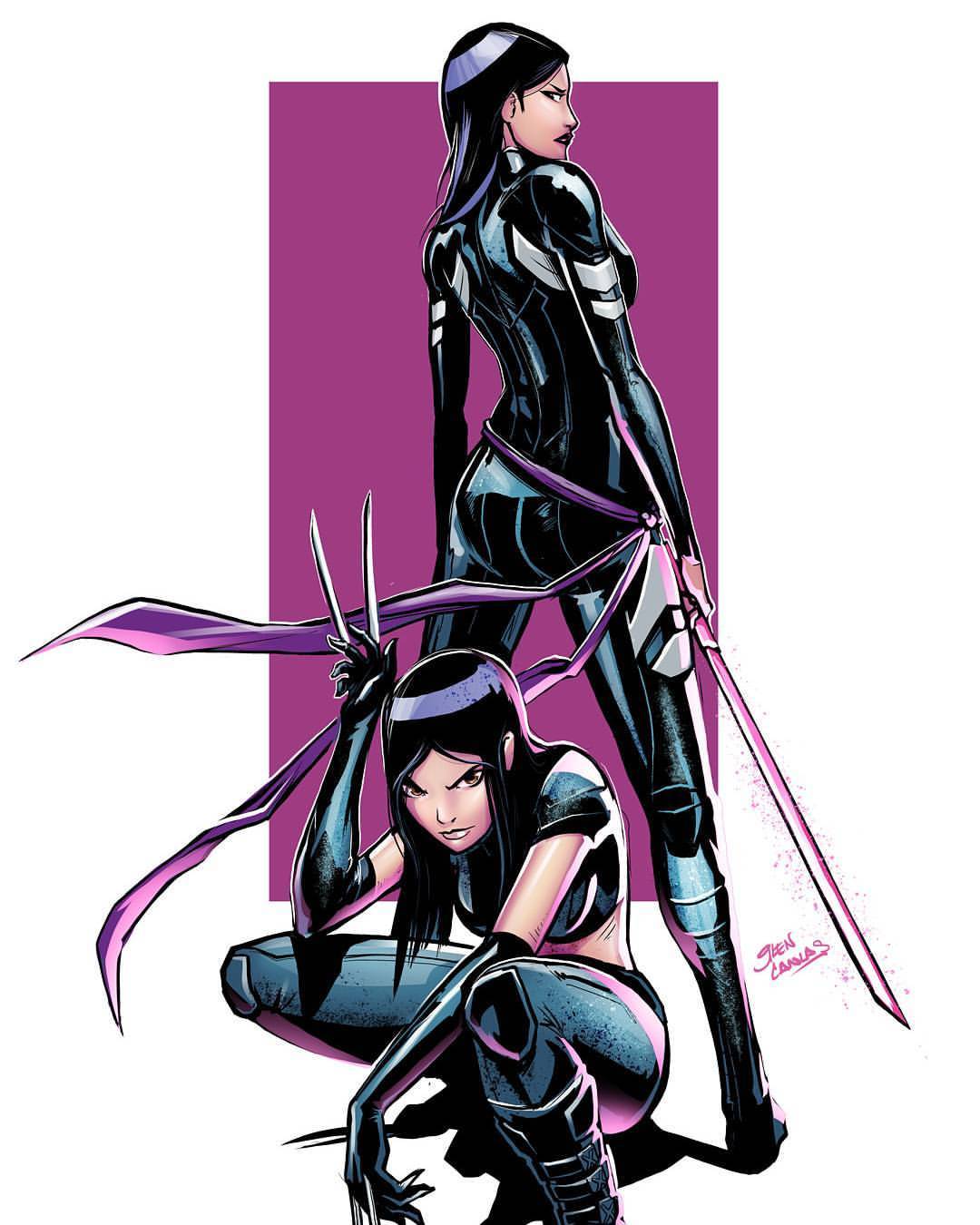 glencanlas:  Psylocke and X-23. Not sure if these 2 were ever on Xforce together