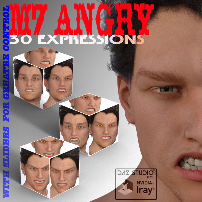 More fantastic and ANGRY expressions for your Michael 7 characters by farconville! 