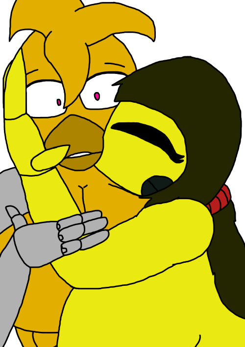 freddyandothers:  A little thank you picture from SteveH37 to @crisis-omega  Hope you don’t mind him returning the favor, mate. If you see this. :3 (As a side note, no matter who it is, if someone has sex with Toy Chica, she’ll kiss ‘em. To show