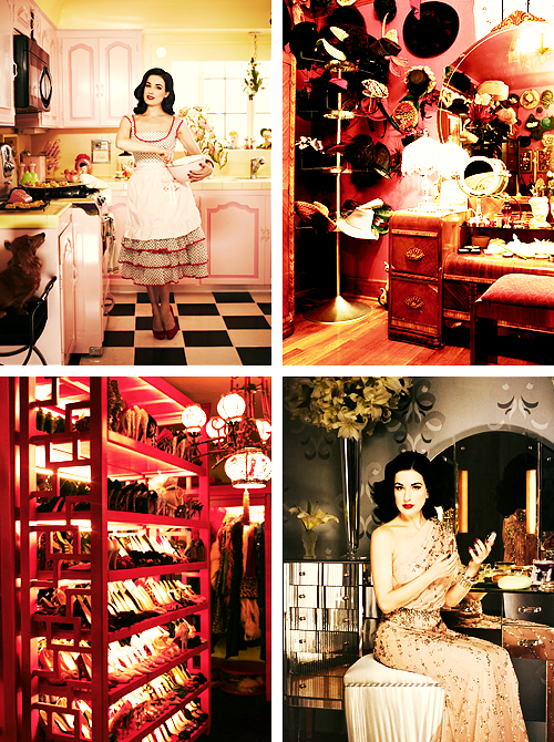 gracefullyvintage:  vontreese-blog: Inside Dita Von Teese’s Home  :’) 