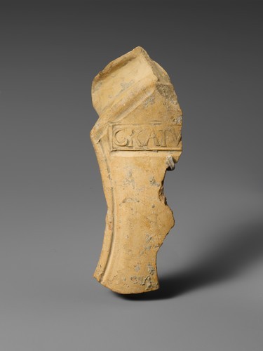 met-greekroman-art:Terracotta mortarium fragment, Metropolitan Museum of Art: Greek and Roman ArtGif