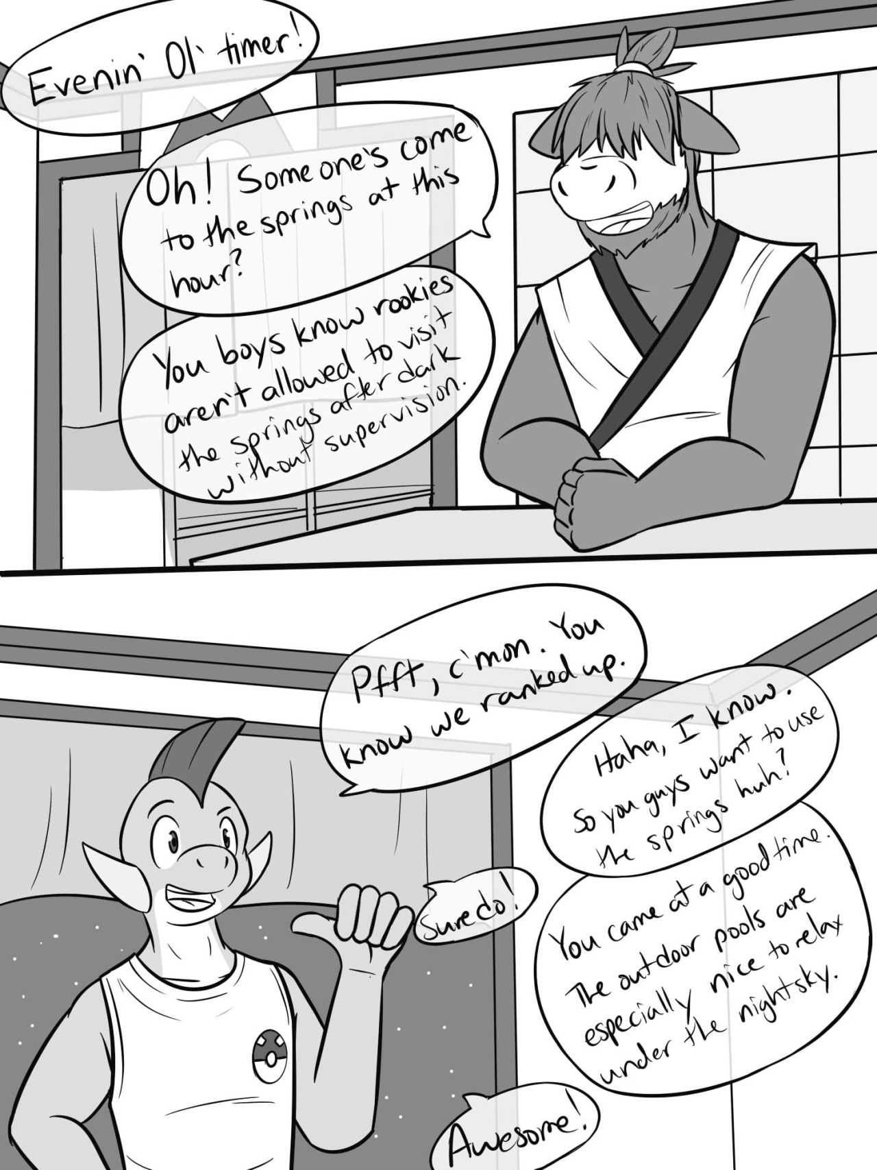 PCA: Timeskip Tales, pg 3-4Once you get old enough, the PCA students get to use hot