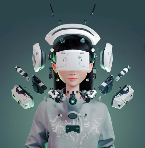 theartofmany:  Artist:  Pablo DobarroTitle:  Virtual Reality“Based on a design by Hiroto Ikeuchihttps://www.instagram.com/p/BgfbgoHlux6/ Textures from Poliigon.com Instagram: https://www.instagram.com/pablodp606/ Twitter: https://twitter.com/pablodp606″So