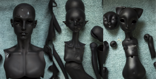 Just a buncha black dolls. Oh I completely forgot to ramble a little. So these are 3 black dyed doll