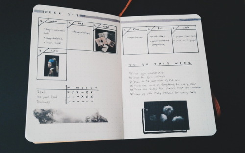 whateverthesoupisgettingcold:    100 intentional things: day oneHello beautiful people. Today I wanted to share my new a6 bujo setup. I have a future log - inspired by @gloomy-collects -, a semester tracker - inspired by @maryplethora - , a monthly and