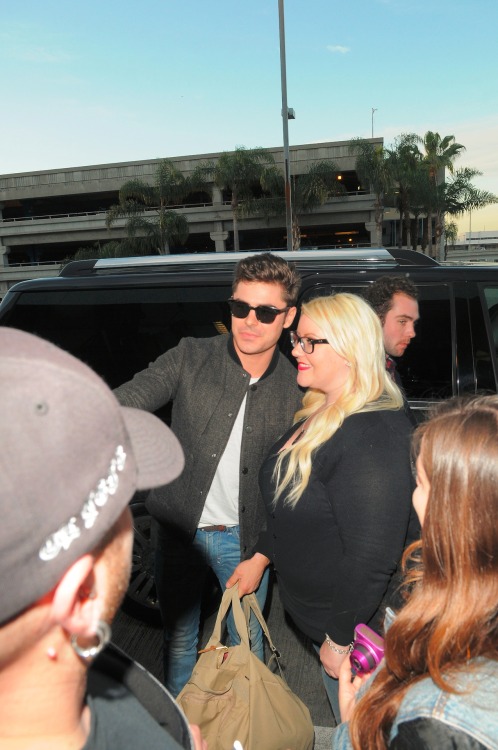 Zac was spotted through the airport LAX in Los Angeles March 7, 2014, while he was taking a flight t