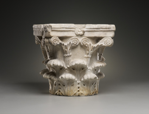 Corinthian column capital, 2nd-3rd century A.D. Marble. Roman. Via Yale Art Gallery