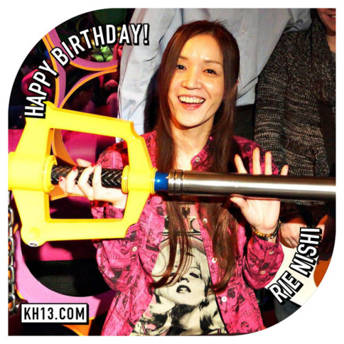 kh13:  Happy birthday to Rie Nishi (born April 25th), she is the producer of the Kingdom Hearts series! #BDayKHkh13.com