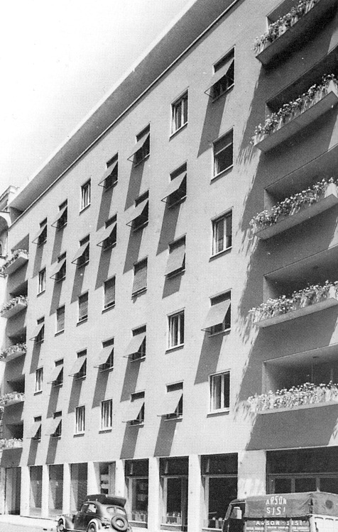 wmud:adalberto libera - apartment building, via messina, roma, 1940-41