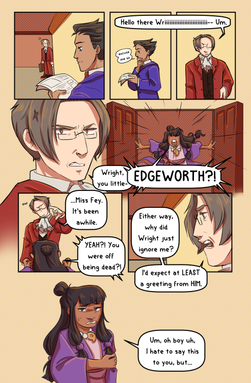  Hazy Memories. (Slight AA2 spoilers) A what if Edgeworth and Phoenix reunited while Phoenix’s