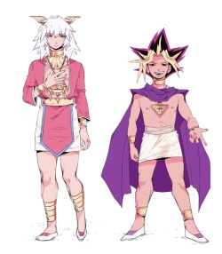 girl-robot: AU where bakura is pharaoh and atem is a murderous psychopath