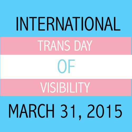 fuckyeahbiguys:  Visibility can save lives! Happy Trans Day of Visibility, followers!