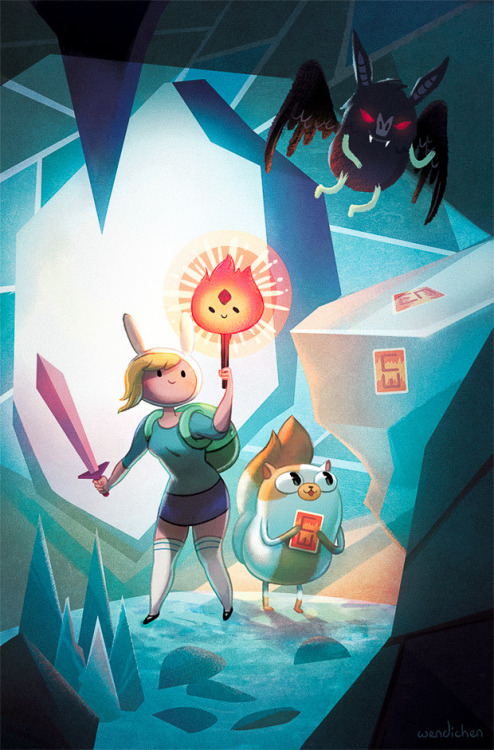 So excited to share my comic cover for the latest Adventure Time with Fionna &amp; Cake: CARD WA