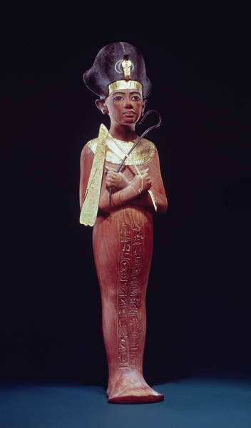egypt-museum:Ushabti of TutankhamunThe ushabti, or funerary, figures were intended to perform work i