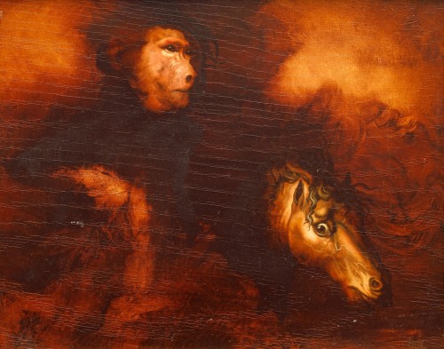 Josef Vyleťal (1940-1989) — Apocalyptic Rider [oil on plywood, 1986]