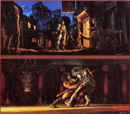 Ron Cobb concept art for Conan the Barbarian (1982). Sometimes, great pre-production art is half the