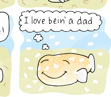 Happy Father’s Day, puffer fish!full comic on Hakai magazine!