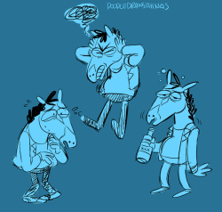 doodledrawsthings:couple of Bojack scribbles