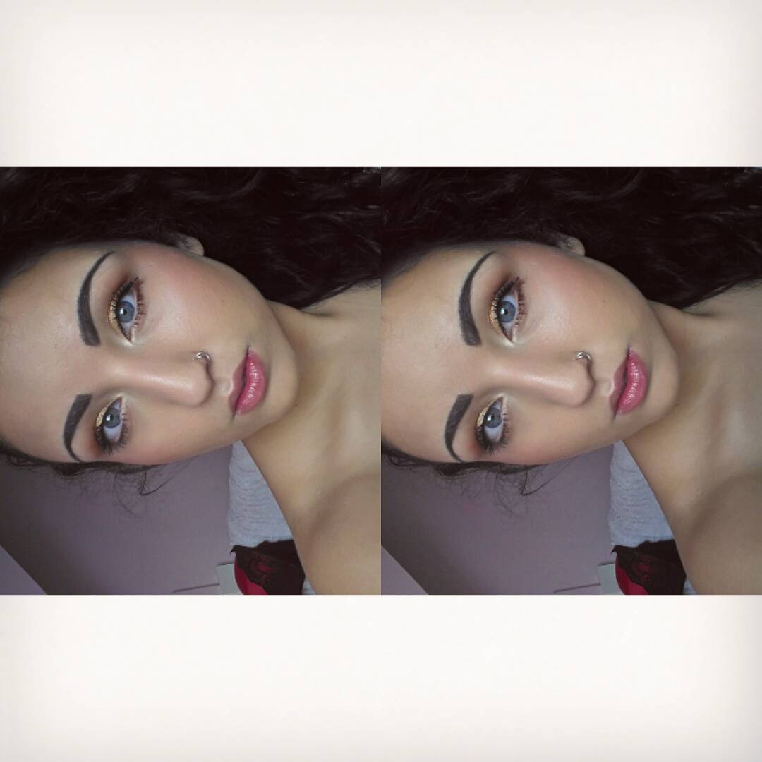 #me #selfie #myface #motd #goldeyes #dewyskin #naturalmakeup #naturalhair #pinklips