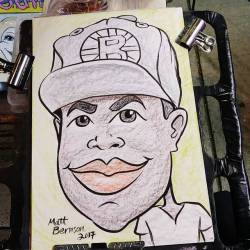 Drawing caricatures today at Dairy Delight