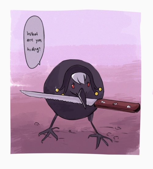 the knife crow meme but make it risotto! 
