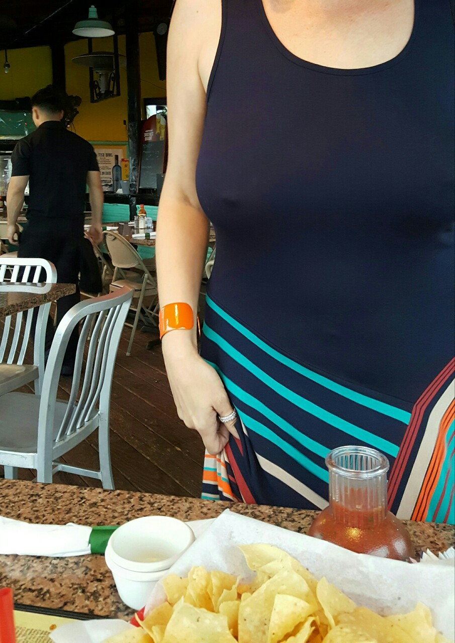 sassyass2525:  @sassyass2525 Braless boobies at the Mexican restaurant the other