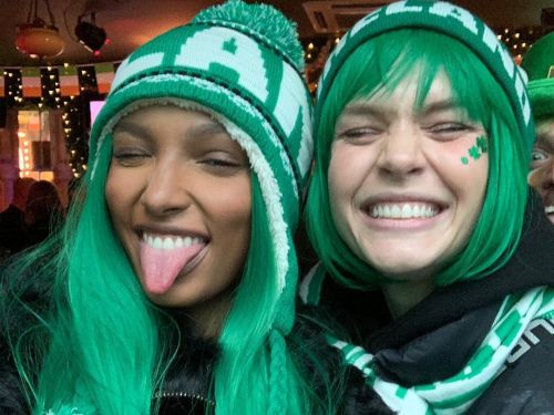 Josephine Skriver with Jasmine Tookes via her Instagram. (February 1, 2021)