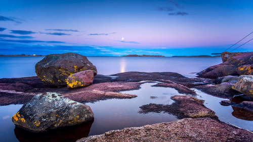 Vallø Bay Moonlit Seascape by Kurt Evensen https://flic.kr/p/2hbbN3W