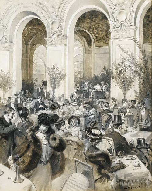 monsieurleprince: Léon Fauret (1863 - 1955) - Concert at the Café de la Paix, Paris