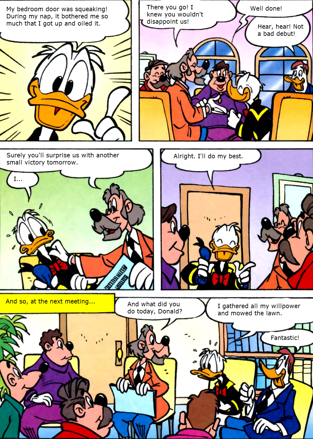 hanamayhem: sinbadism:  land-of-birds-and-comics: Donald Duck Goes To Group Therapy