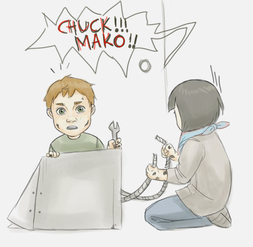 lokefanart:  I like Mako and Chuck being good at j-tech. 