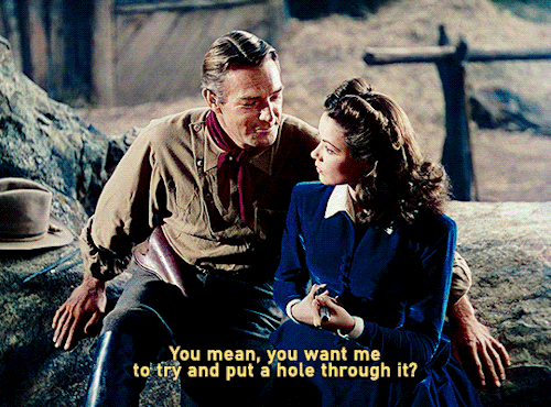 auldcine:Well, I guess you’ll catch on.GENE TIERNEY and RANDOLPH SCOTT in BELLE STARR (1941)