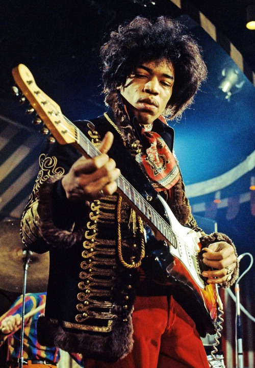 ciaomanhhattan:  babeimgonnaleaveu:  Jimi Hendrix on stage at the Marquee Club, London, 1967.  @