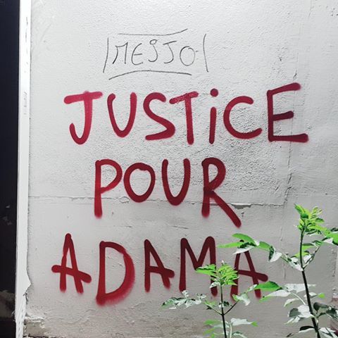 Black Lives Matter graffiti seen  around Lyon, France