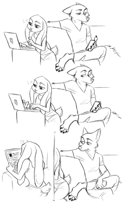 chernwei5784:  fox-comics:     Bored - zootopia short comic by Sammaella     Sub conscious thinking. I like it.  X3!